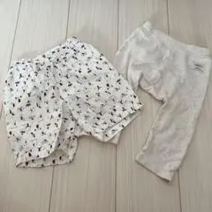 子ども服　防汚 スポーツ柄　ハーフパンツ　サルエル　男女兼用　セット　90cm