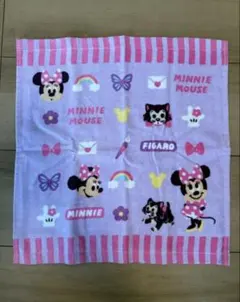 ミニーマウス ハンドタオル　約35×35