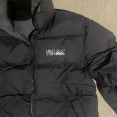 FIRST down ブラック グレー　ダウンジャケット リバーシブル　L