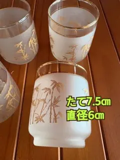 フロストガラス コップ 竹模様 4個セット