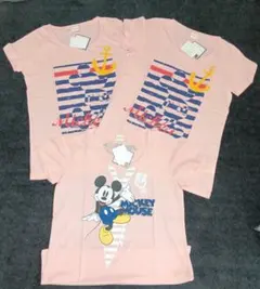 【新品未使用】ディズニー ミッキーマウス Tシャツ ピンク　3枚セット　Mサイズ