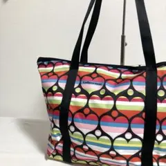新品未使用　レスポートサック　トートバッグ　A4 ハート　マルチカラー　ポーチ付
