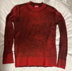 【未使用】DIESEL 赤 ニットセーター DIESEL（ディーゼル） 未使用品 ニット セーター 長袖 クルーネック