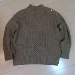 GU ケーブルニットセーター L　レディース　セーター