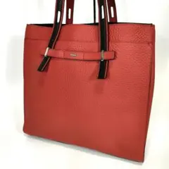 極美品 FURLA GIOVE ジョーヴェ レザートートバッグ メンズ 赤のサムネイル