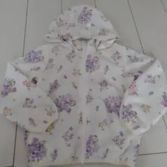 【美品】プティマイン花柄フード付きパーカー 120cm