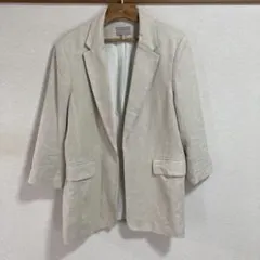 H&M リネンブレンド テーラードジャケット M