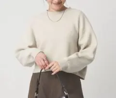 FOXブレンドラメフォルムドルマンニットプルオーバー