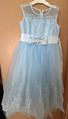 美品★Princess motherways ドレス 150 水色　子供ドレスのサムネイル