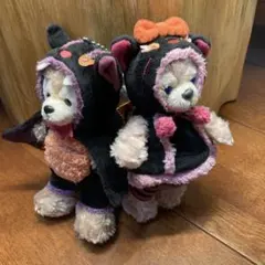 2013 ダッフィーのハロウィン　ダッフィー&シェリーメイ　ぬいぐるみバッジ