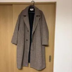 チェック柄 ダブルボタン チェスターコート