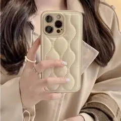 【新品未開封】ベージュ 韓国 iPhone16用ケース ストラップ付き