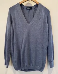 フレッドペリー 長袖Vネック コットンカシミア セーター