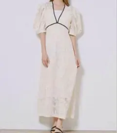 SNIDEL ラッセルジャガードレースワンピース