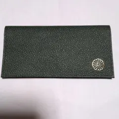 宮内庁御用達 長財布 グリーン レザー
