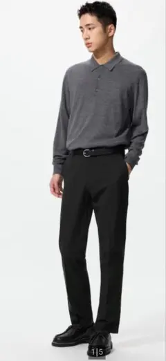 ユニクロ　UNIQLO 感動パンツ/ライト　ブラック