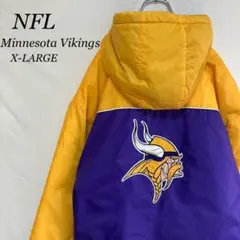 NFL ミネソタ・バイキングス ナイロンジャケット 刺繍ロジップアップ　XL