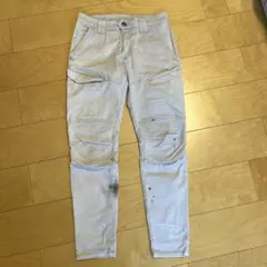 ホワイト ペインターパンツ　メンズＳ