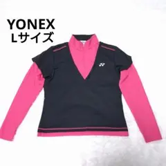 YONEX　長袖　ピンク　黒　L レディース ベリークール