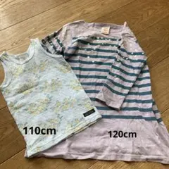 デニムダンガリー110-120cm 2点set