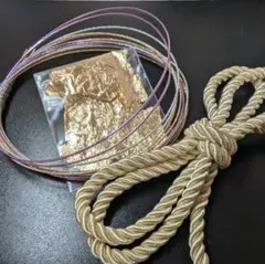 振袖髪飾り 水引　卒業式　成人式　金箔フレーク　ヘッドパーツ 袴前撮り