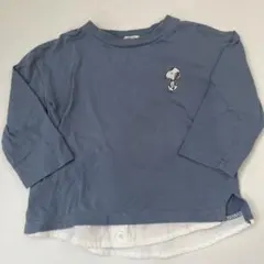 スヌーピー 重ね着風トップス ロンT 90cm