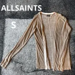 【美品】ALLSAINTS カーディガン　メンズ　ベージュ　S
