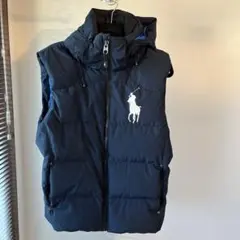 Polo Ralph Lauren フード付きダウンベスト M ネイビー