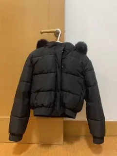 ファー付きショート丈ダウンジャケット