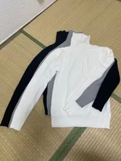 SHEIN ３つのニットセーター M (白、黒、灰色)