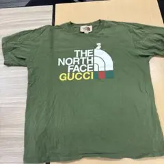 GUCCI THE NORTH FACE Tシャツ M オリーブグリーン