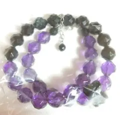 ネックレス（パープル＆ブラック）