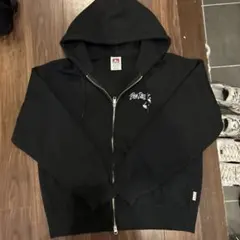 BEN DAVIS ブラック　ダブルジップパーカー