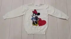 【値下げ】ミニーマウスニットプルオーバー　GLOBALWORK　キッズMサイズ