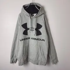 健*様 アンダーアーマー　裏起毛　プリント　パーカー　メンズ　古着