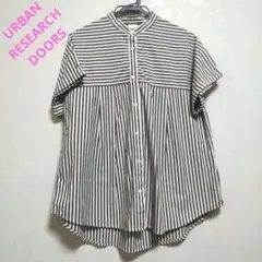 ★美品★アーバンリサーチドアーズ ストライプロールアップタックシャツのサムネイル