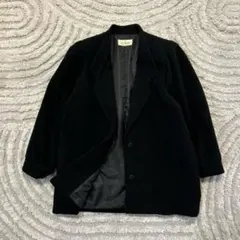 きれいめ大人カジュアル カシミヤ混ウール テーラードジャケット 黒9号