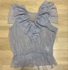 flower フラワー フリル付き ノースリーブ