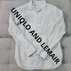UNIQLO AND LEMAIRE チェック柄 長袖シャツ ホワイト系