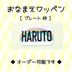 お名前ワッペン　刺繍 ワッペン　プレート枠　アルファベット