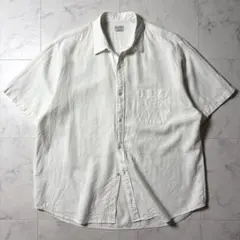 Steven Alan LOOSE FIT リネン混 ストライプ 半袖シャツ Lのサムネイル