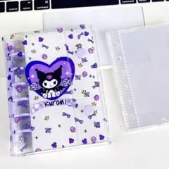 新品クロミちゃん シール帳 バインダー A7リフィル10枚付 6穴 クリア 紫