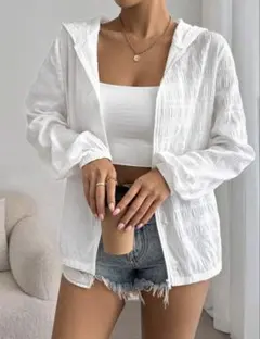 SHEIN パーカー　ホワイト
