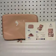 ピンクのコスメバック　大容量　仕切り着脱可能　折り畳み可能　✨新品未使用品✨