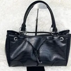 【美品】CASTELBAJACカステルバジャッククロコ型押し トートバッグのサムネイル