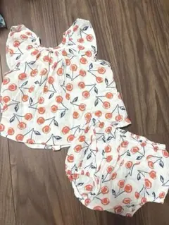 ボンポワン チェリー柄セットアップ