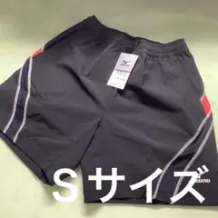 ショートパンツ　短パン　ミズノ　黒／赤切替　Sサイズ