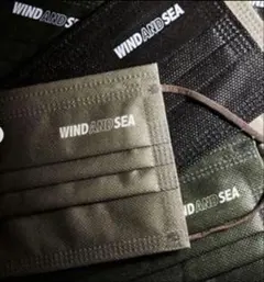 新品未開封 WIND AND SEA 不織布マスク　グリーン１０枚セットのサムネイル