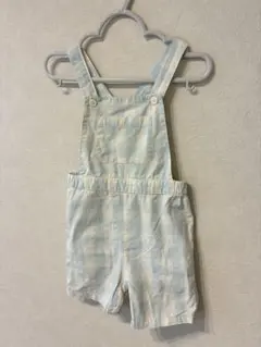 【Petit Bateau】ブルーチェックオーバーオール