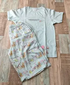 ベ*ス様 ユニクロ キッズ すみっコぐらし リラコ Tシャツ 2枚上下セット 1